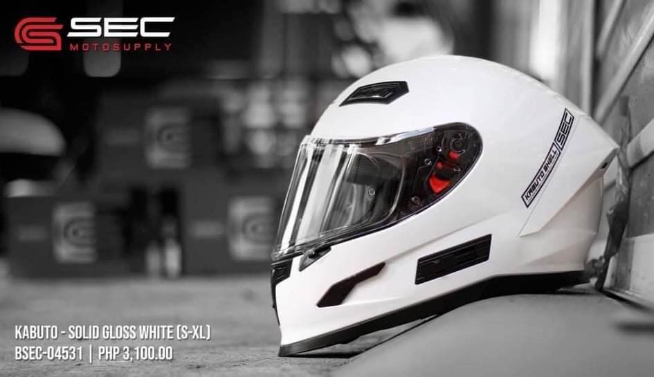 SEC KABUTO SOLID GLOSS PEARL WHITE 