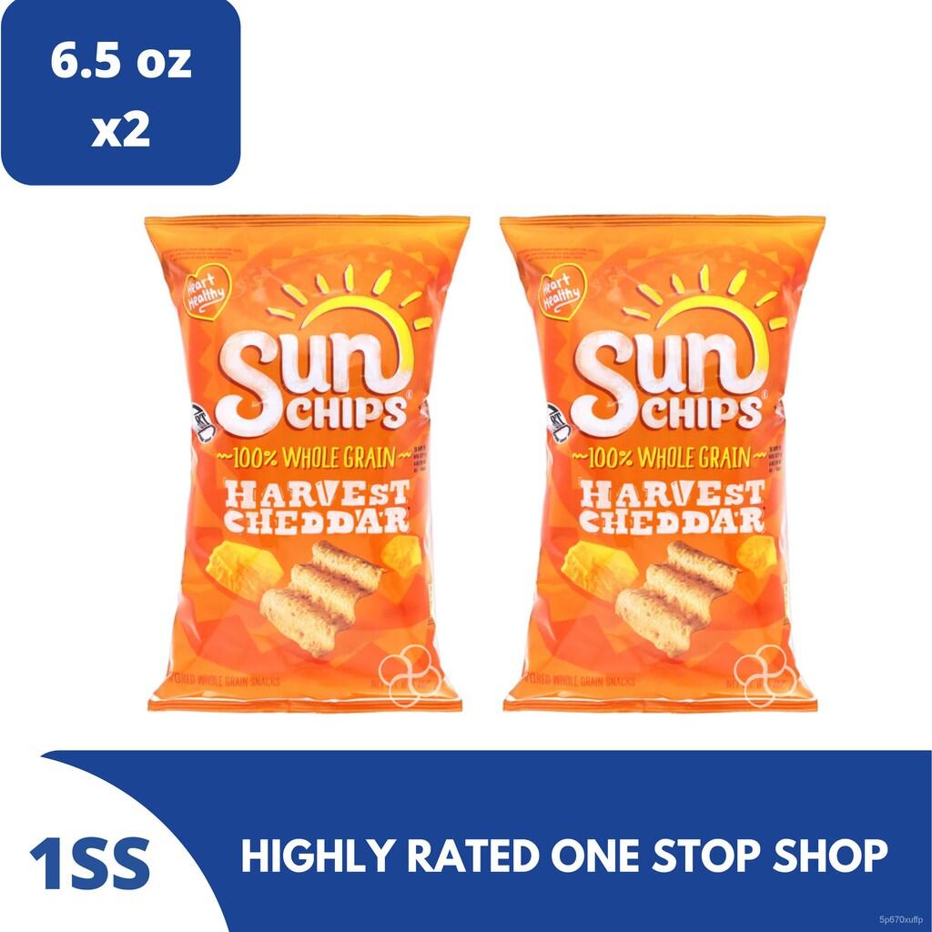 Sun Chips Whole Grain Harvest Cheddar Chips, 6.5oz set of 2 (Exp June