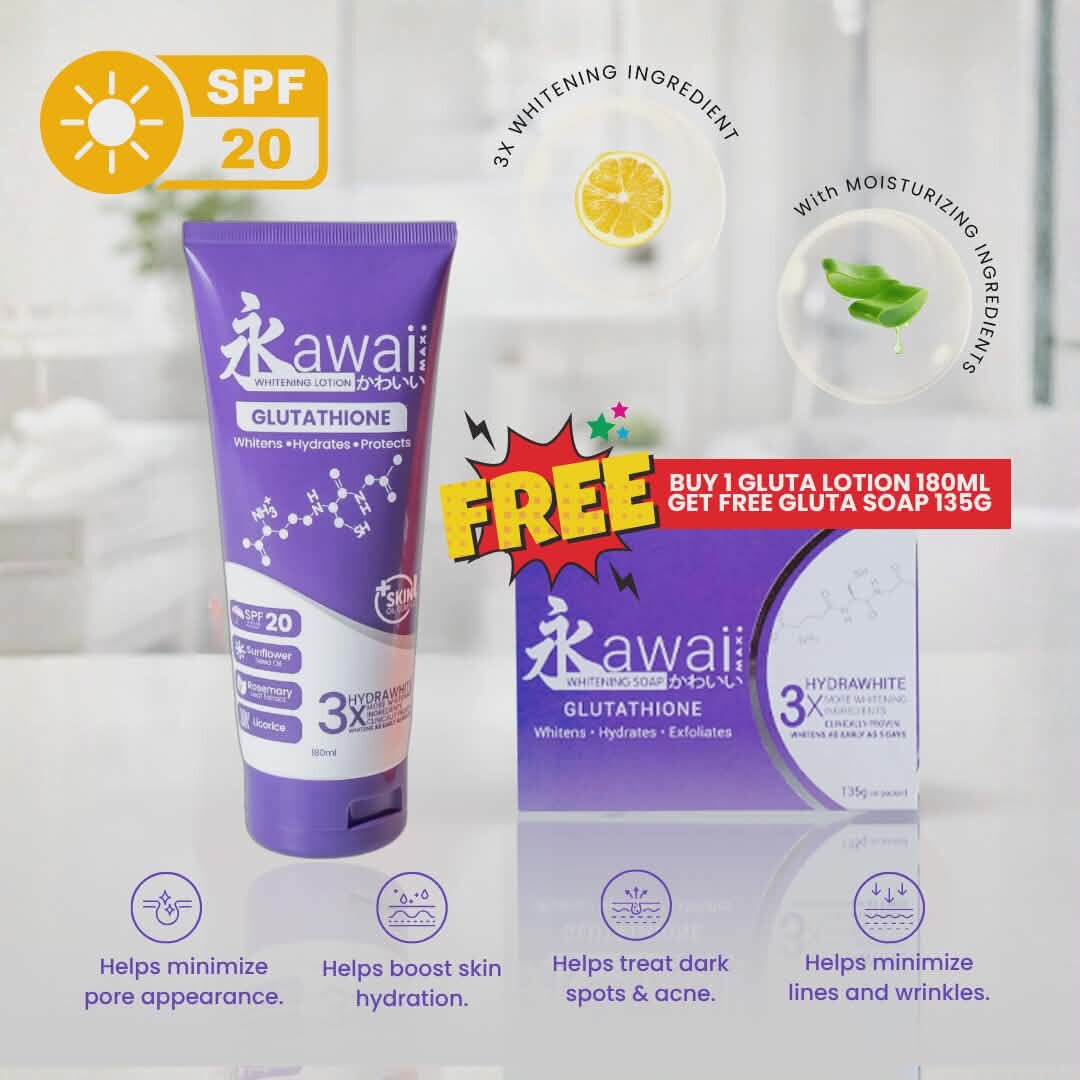 Kawaii Max Glutathione Whitening Soap 65G Gentle Formula Moisturizing Soap  Treats Blemishes Brightening Soap Normal Skin Whitening Soap - Lazada