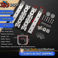 Sliding Door Roller (Nylon/Steel) Set 80 to 100kg With 2 Meter Track And Pulley Suit