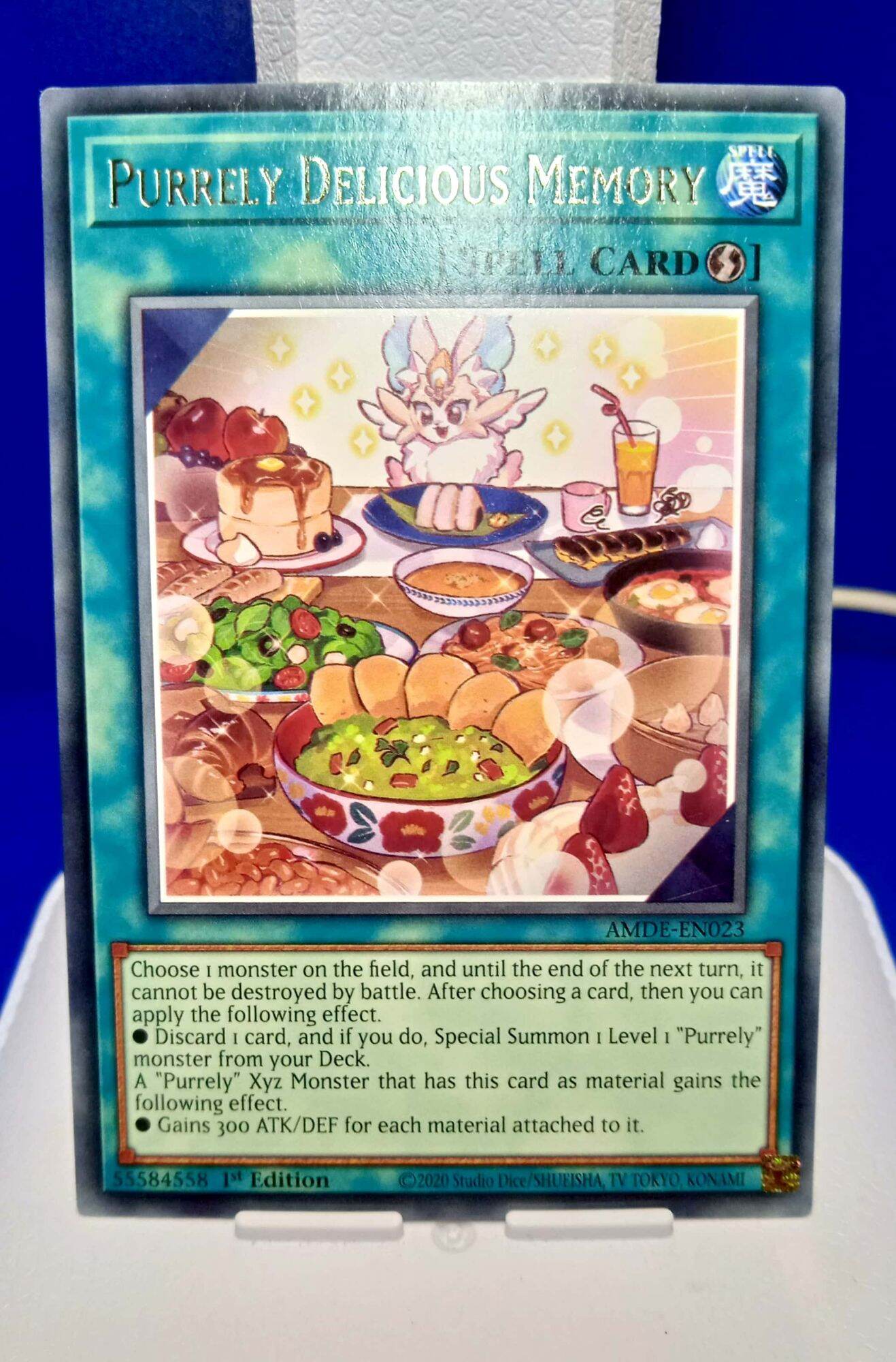 Yugioh! Purrely Delicious Memory - AMDE-EN023 - Rare - 1st Edition Near  Mint, En