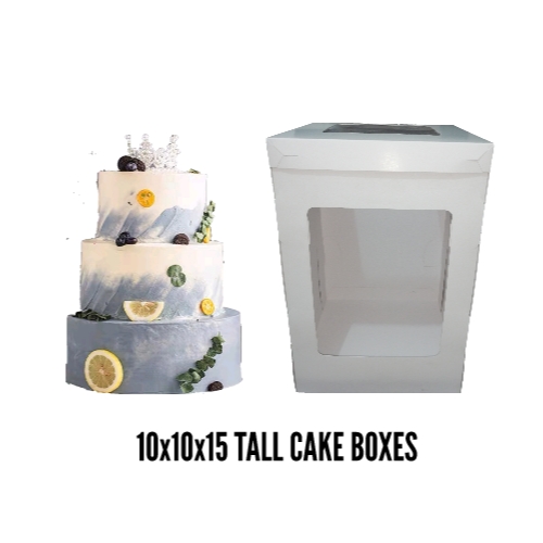 2 Pack Clear Tall Cake Boxes, 10 X 10 X UK | Ubuy