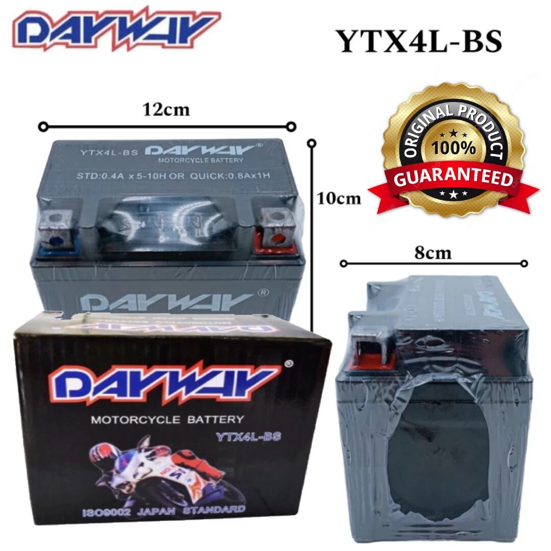 Dayway Motorcycle Battery for Suzuki Smash 115 | YTX4L-BS