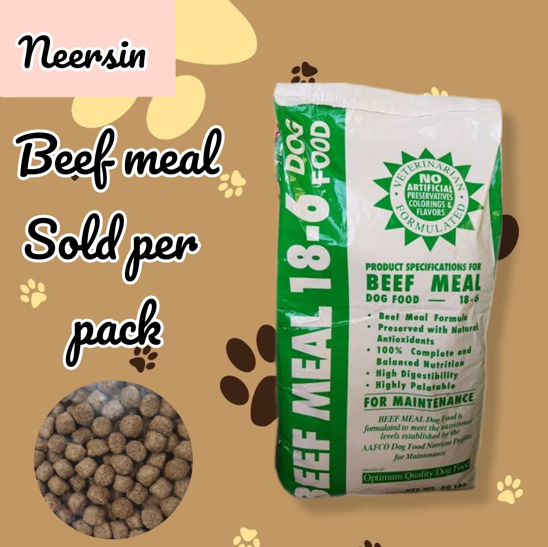 Beef Meal Dog Food sold per 1 kilo Lazada PH