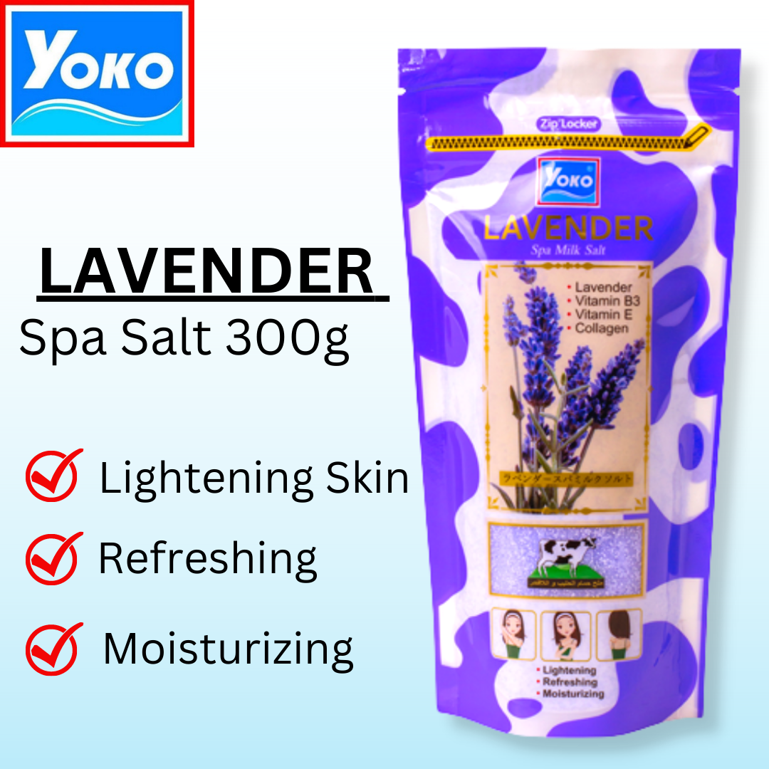 Yoko Spa Salt Lavender Exfoliating Body Scrub, 300g