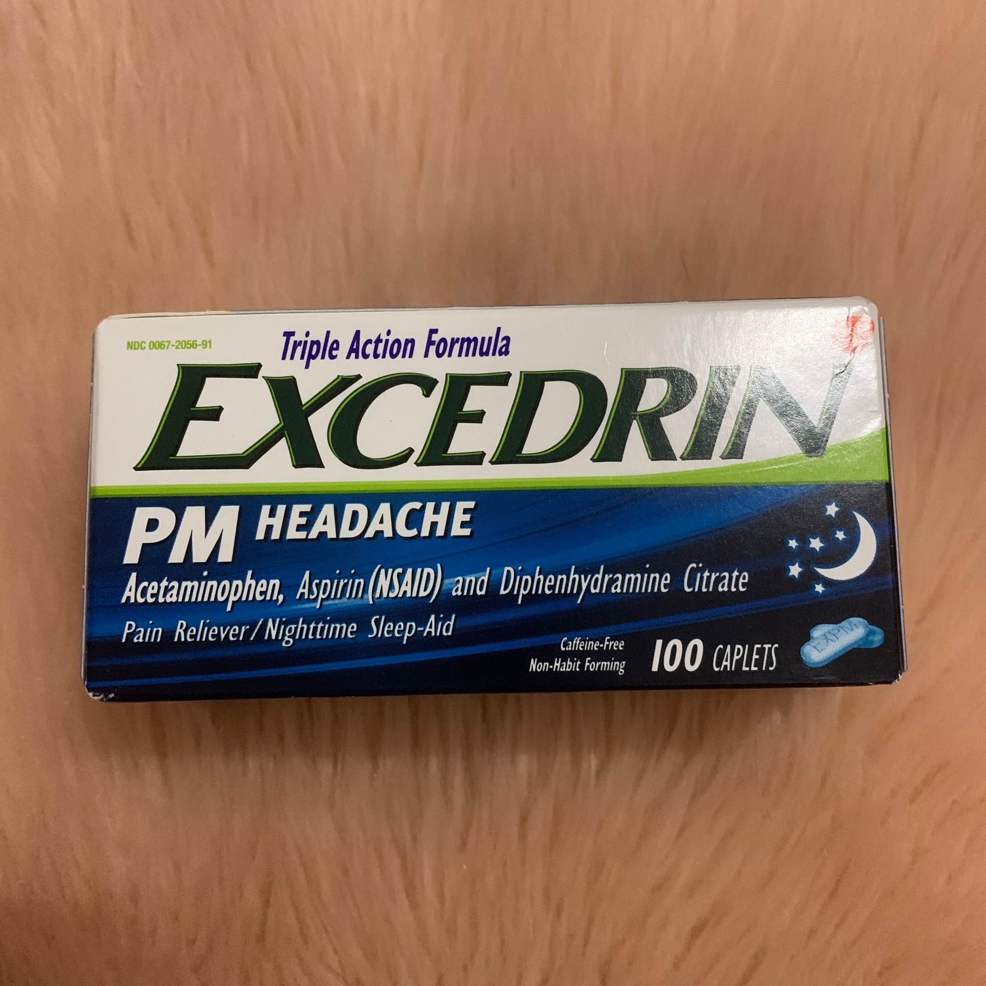 Excedrin PM Headache Pain Reliever Caplet - 100 count