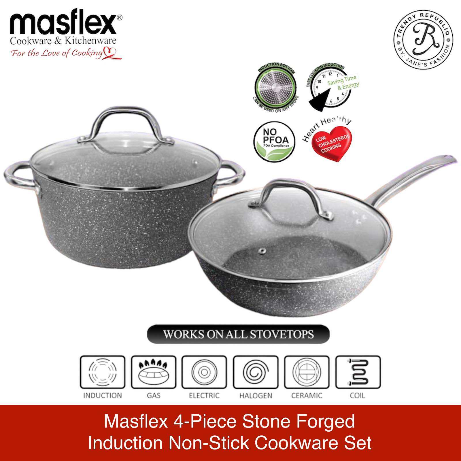 Master Class 3 Piece Induction Cookware Set - Masflex