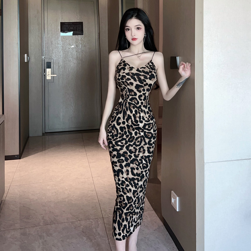 New Summer Ladies Suspender Leopard Snake Print Slim Sexy Dress - China  Leopard Print Dress and Sleeveless Mini Dress price