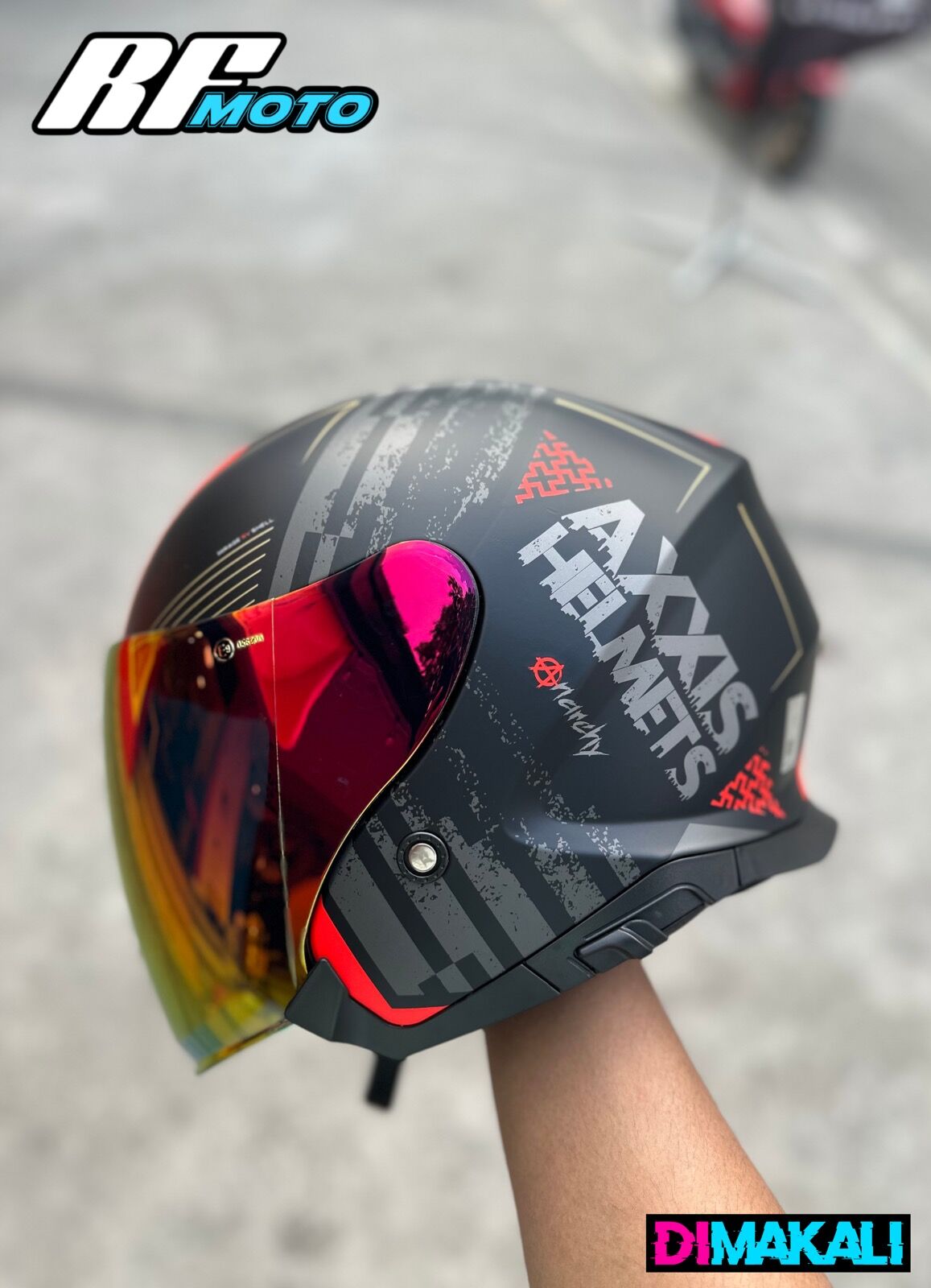 AXXIS MIRAGE HALF FACE Dual visor Dual Visor Motorcycle Helmet Sec