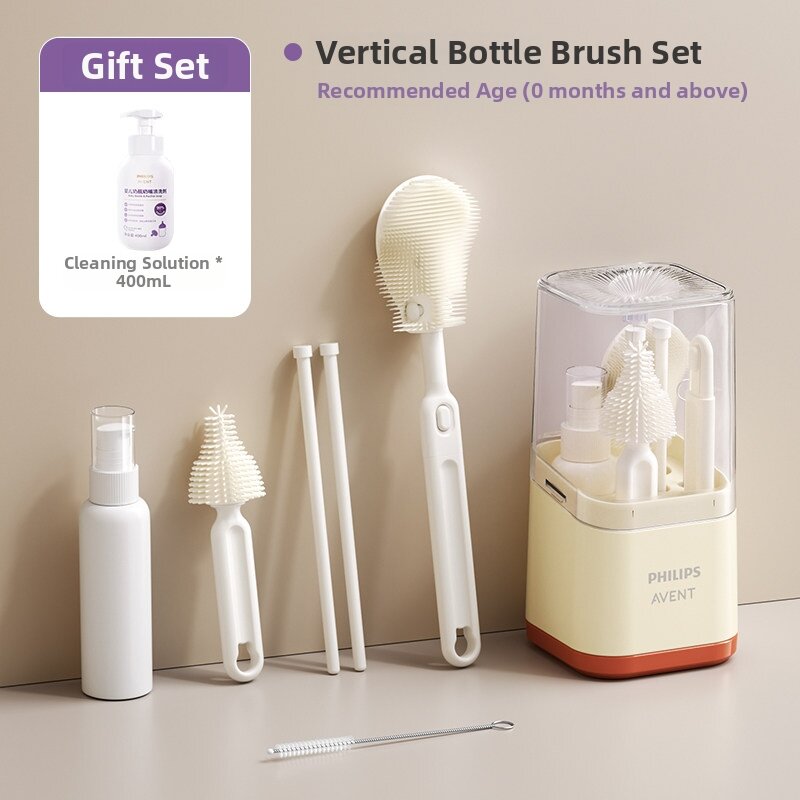 Avent | Newborn Infant Nipple No-Dead-Corner Portable Baby Bottle Brush