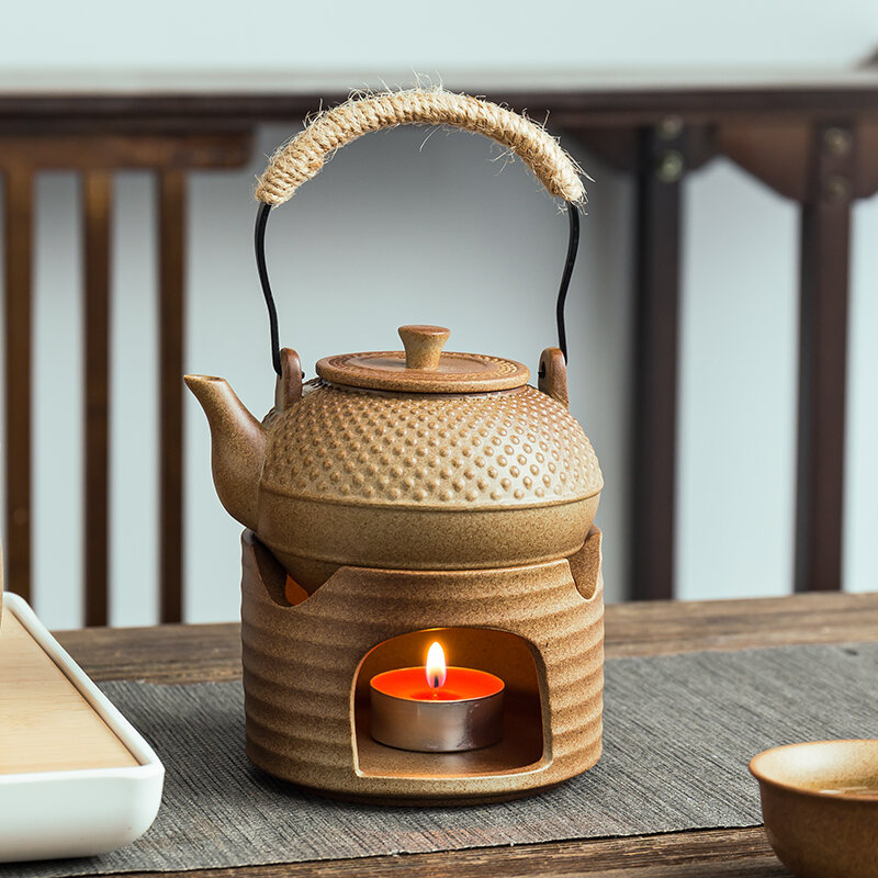 Japanese Tea Stove Ceramic Pottery Vintage Base Candle Heater Teaware  Accessories Warmer Warm Tea Stoves Teapot