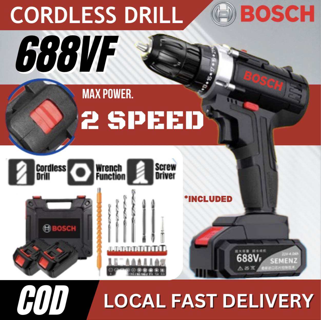 Bosch hand drill online machine cordless