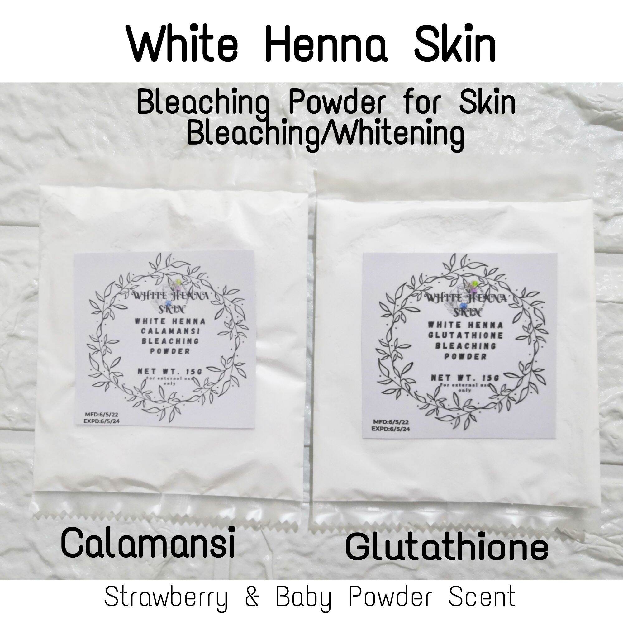 White Henna Glutathione Calamnsi Bleaching Powder 15g with Scent