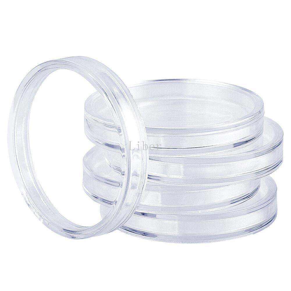 100Pcs Clear Coin Capsule Holder Case 27mm 30mm Transparent Collectable Coin Storage Box for Commemorative Coin Medal Container. 