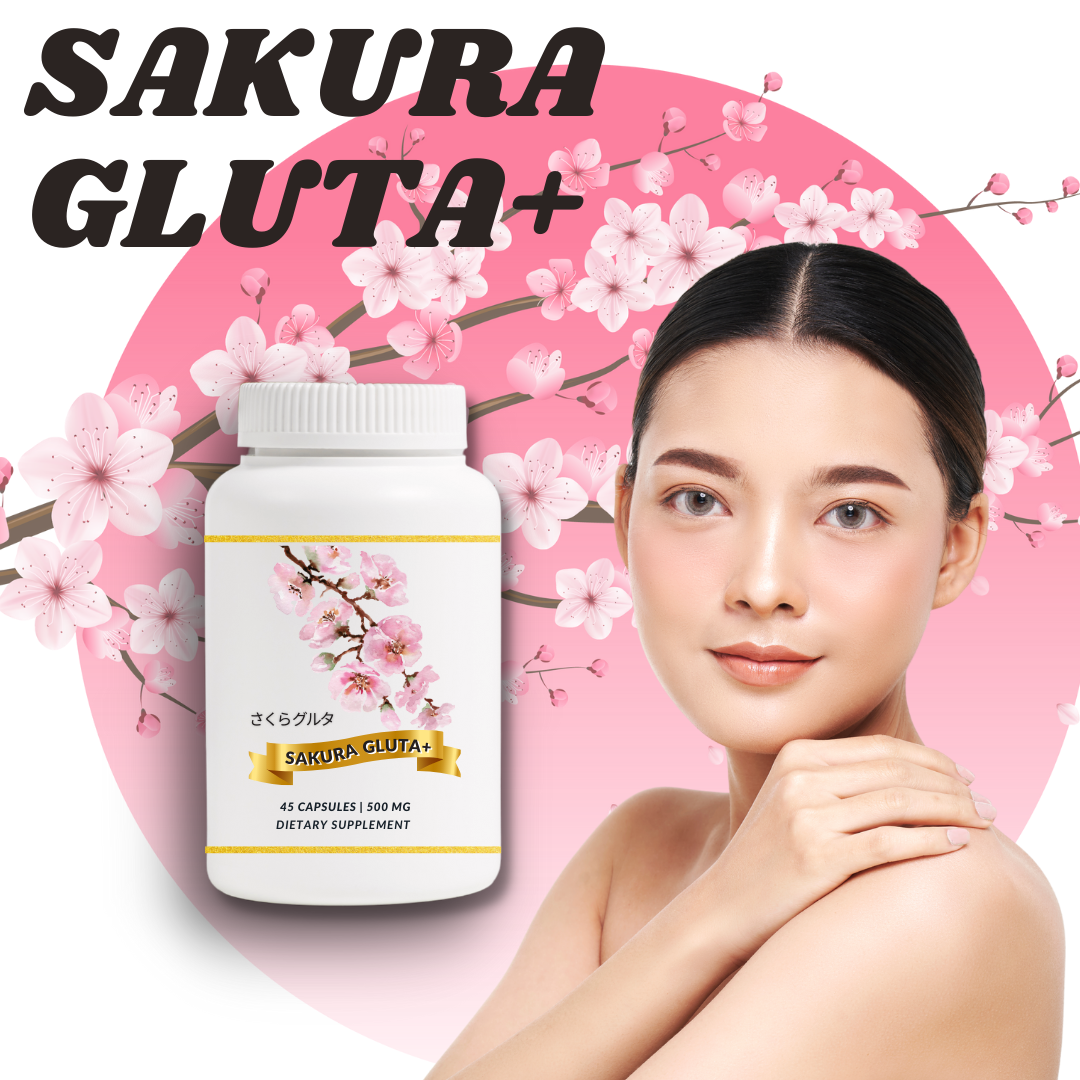 Sakura Glutathione Collagen and Non-acidic Vitamin C 45 Capsules per bottle  500 mg