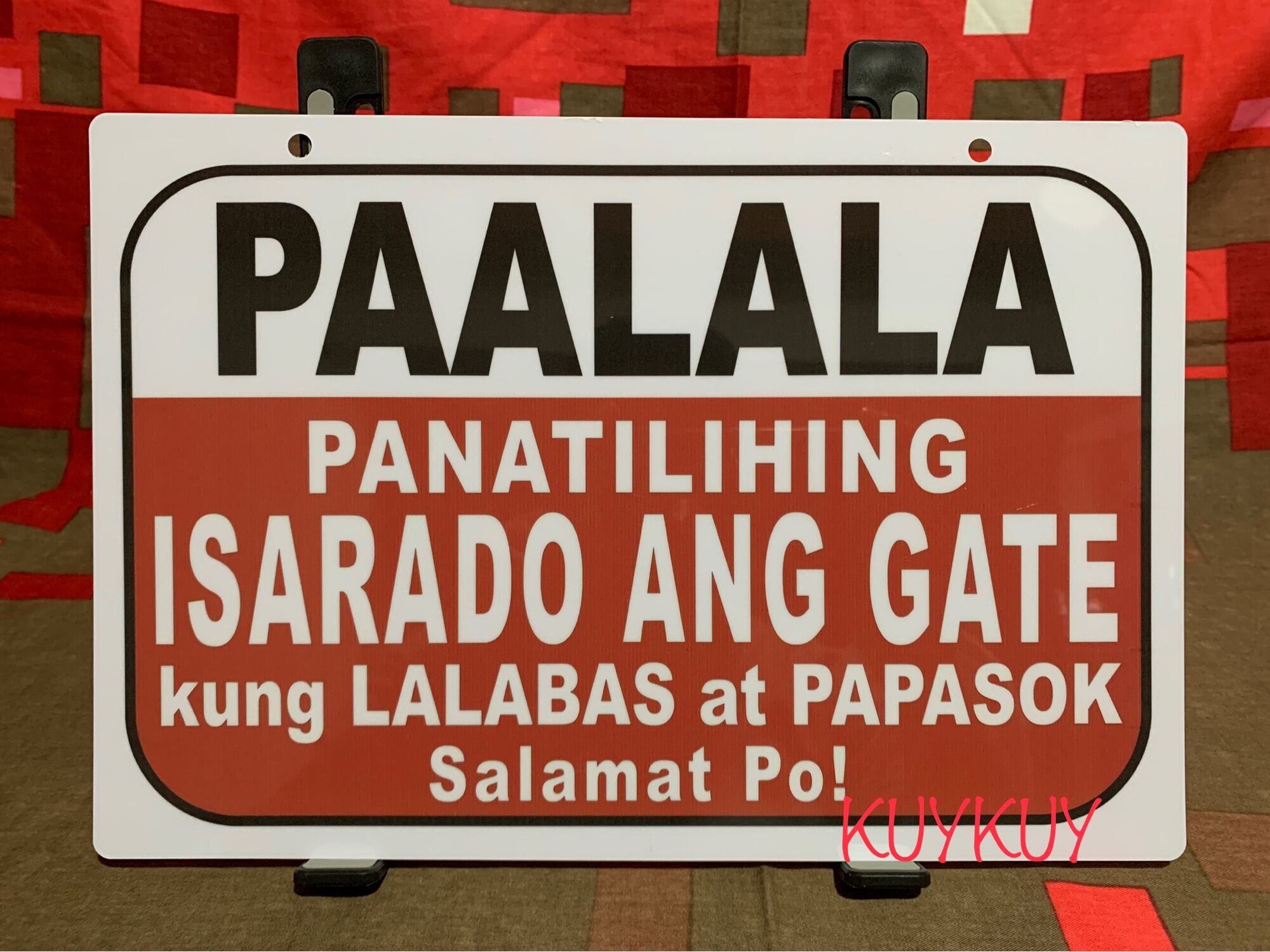 Paalala Panatilihinh Isarado Ang Gate Pvc Wall Signage 78x11 Inches Lazada Ph 3756