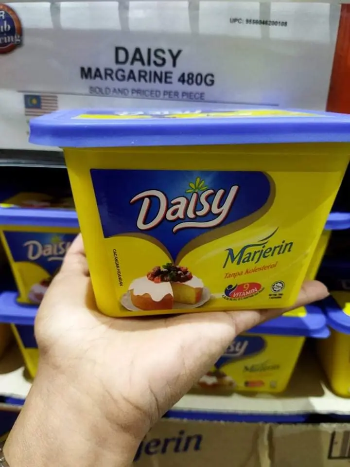 DAISY MARJERIN (480 grams) soft daisy margarine, cholesterol free & enriched with 9 vitamins