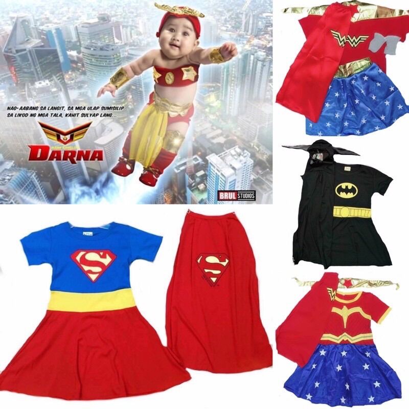Product photo of Darna & Superheroine Costume Dresses for Kids (1-8 yrs) from its Lazada listing