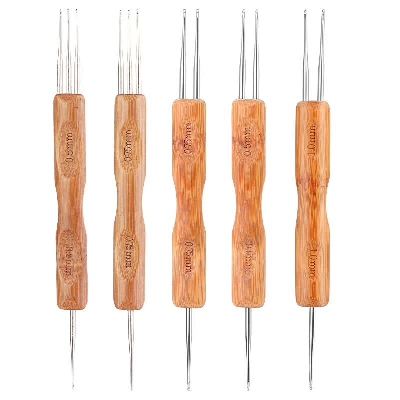IMZAY Bamboo Crochet Hook Set Profeesional Hair Hook Dreadlock Needle 1