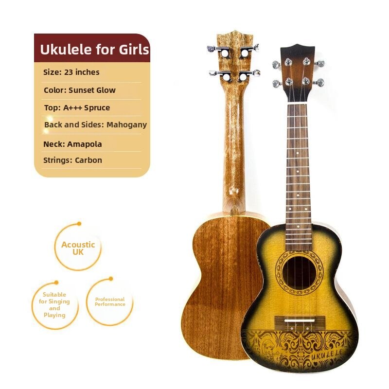 ZHUOLESHI | Aesthetic Wooden Ukulele - Brand ZHUOLESHI Presyo 1,739 Piso*Libreng Shipping