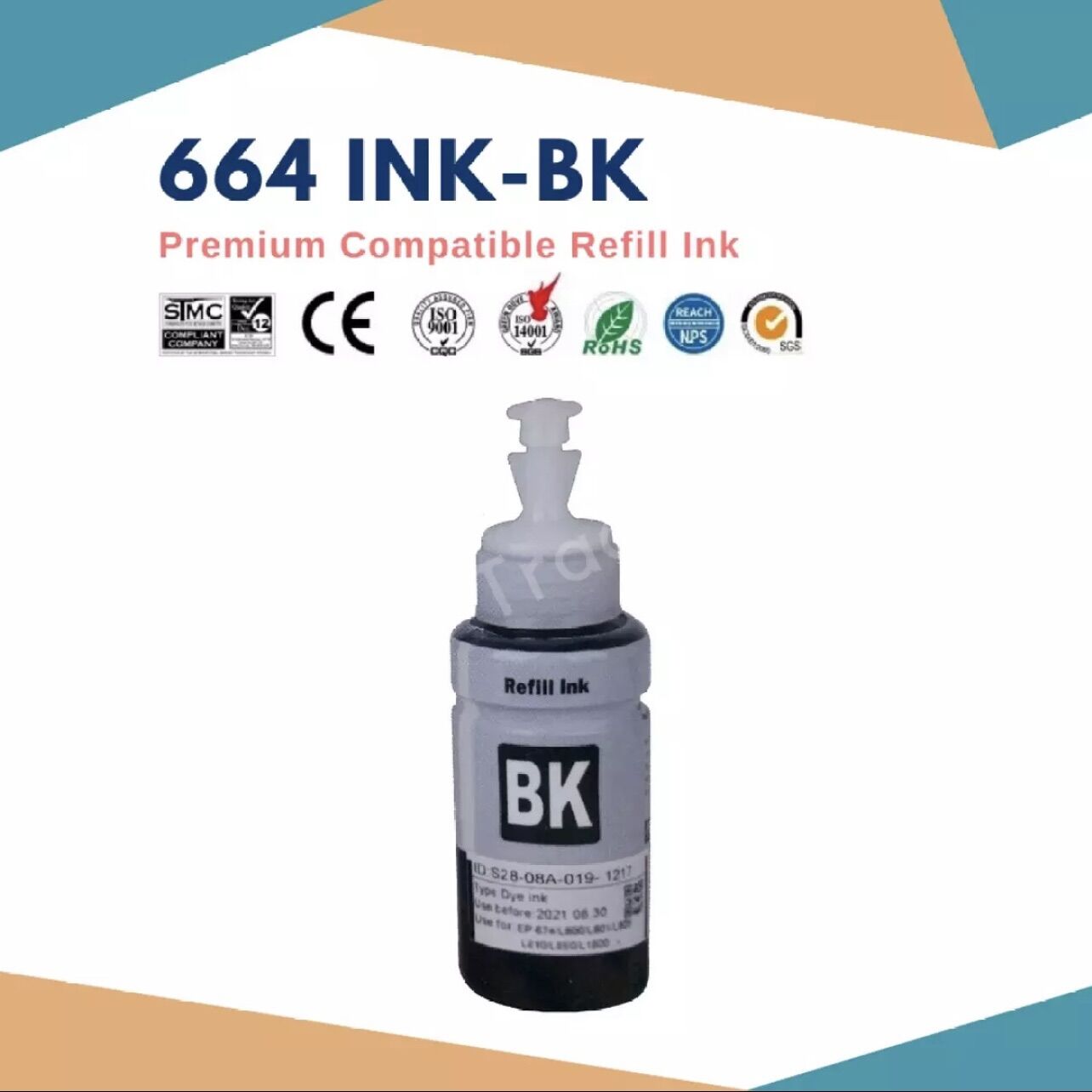 Black！Compatible Refill Ink Ink 664 Black Wholesale for L120 L210 L360 70ml Presyo 32 Piso*Libreng Shipping