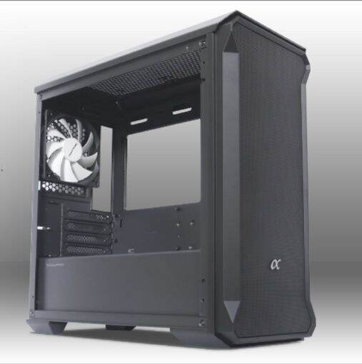 Tecware Alpha M Tg Matx Case (black And White) 