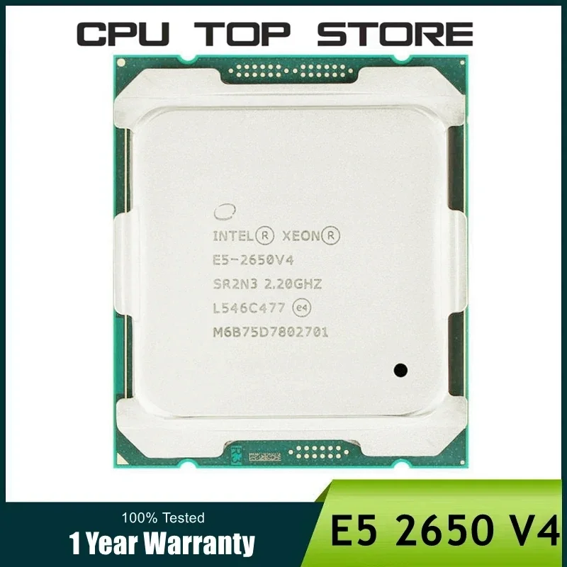 Intel Xeon E5 2650 V4 2650V4 SR2N3 2.2GHz 12-Core 24-Thread Lga 2011-3 cpu processor