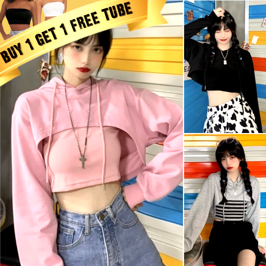 Lazada crop hotsell top hoodie