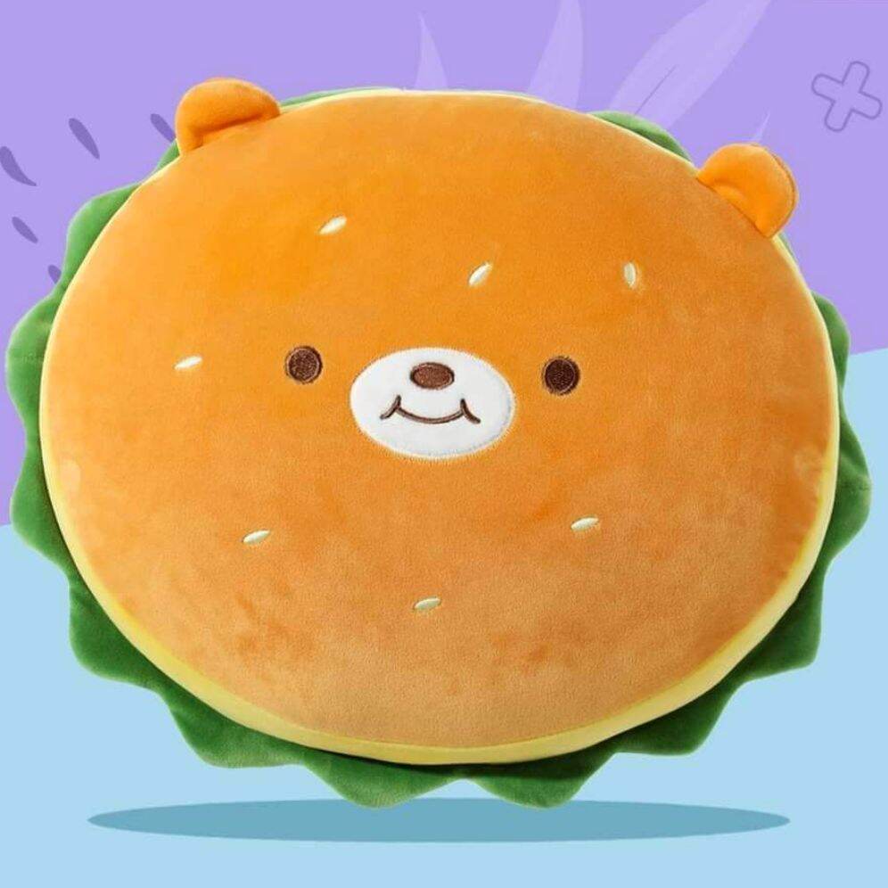 HAMBURGER PILLOW CUSHION STUFFED TOY PLUSH TOYS by Miniso Lazada PH