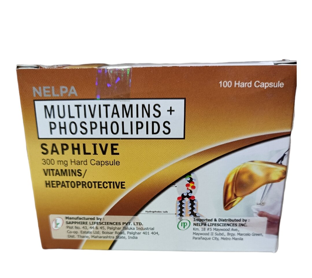 SAPHLIVE Multivitamins + Phospholipids 300mg 100Hard Capsules Lazada PH