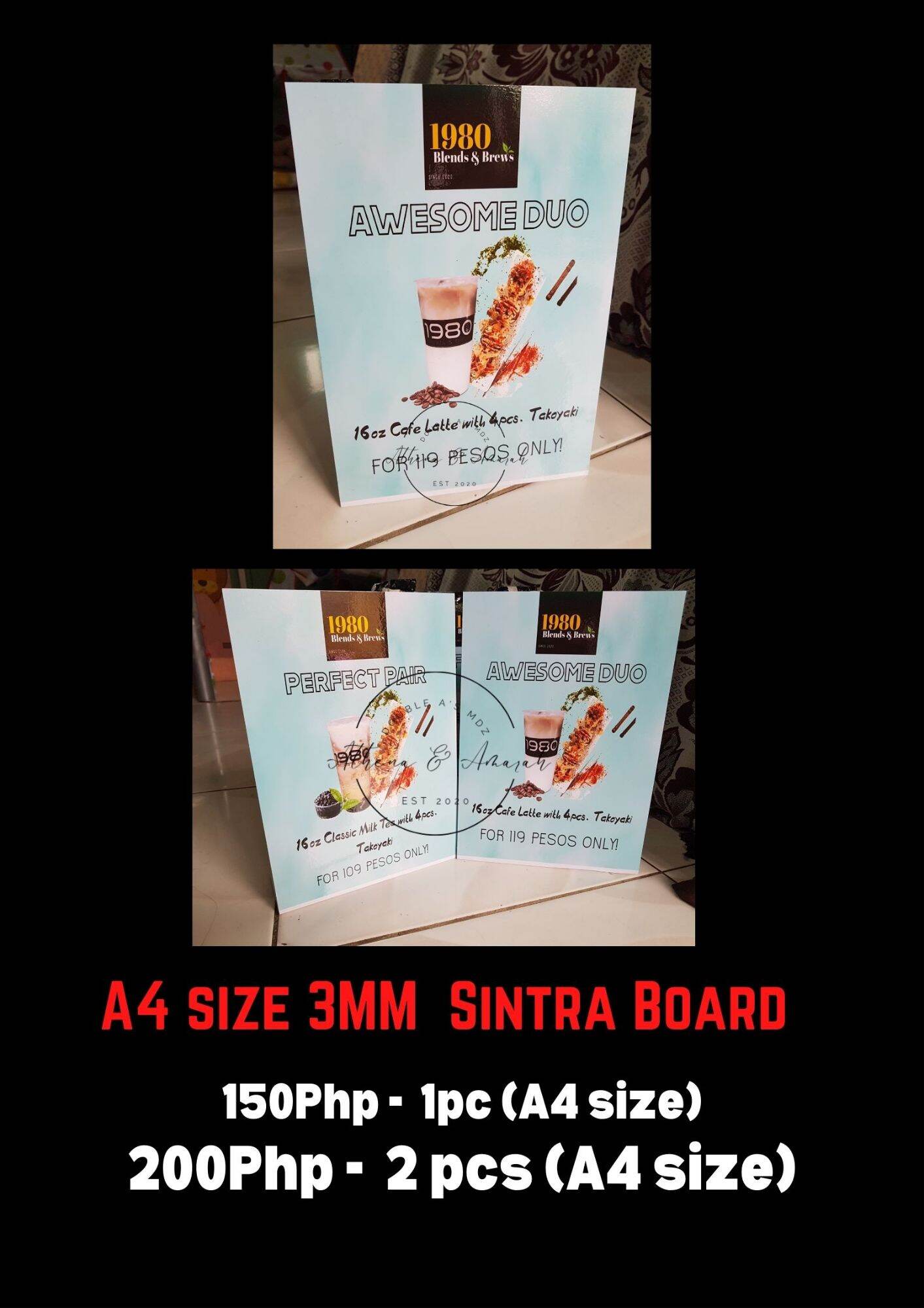 A4 Size 3MM Sintra Board Table Topper Standee MARKETING STORE DISPLAY a4-size-3mm-sintra-board-table-topper-standee-marketing-store-display