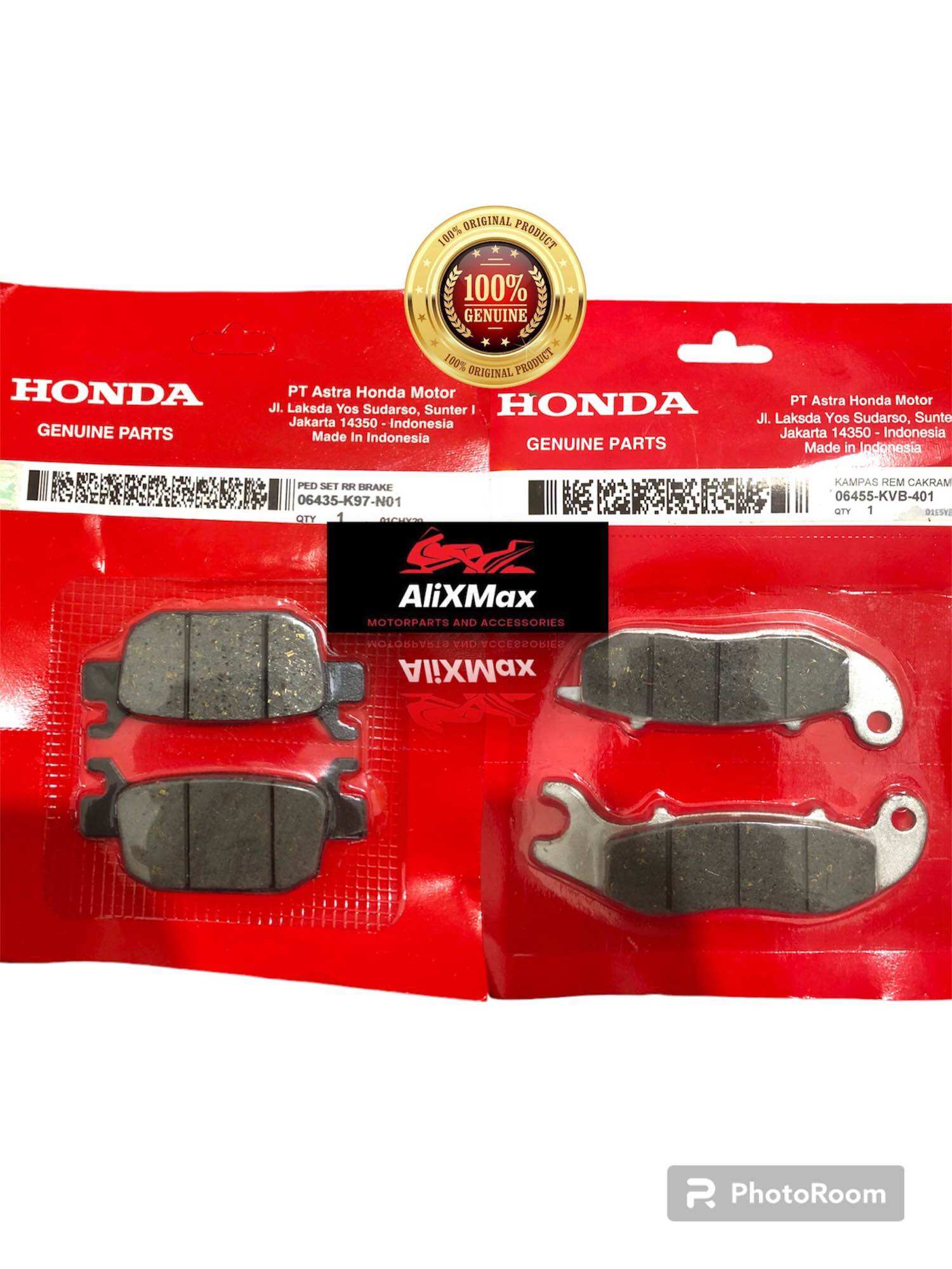 HONDA GENUINE BRAKE PAD SET FOR ADV 150. ADV 160. and PCX 160 Abs ...