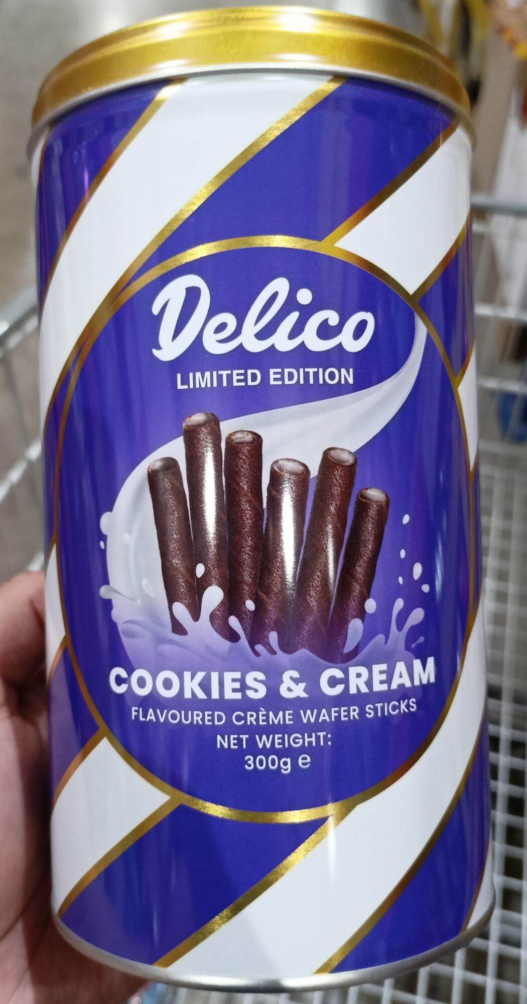 Delico Cookies & Cream Flavoured Creme Wafer Sticks 300g Lazada PH