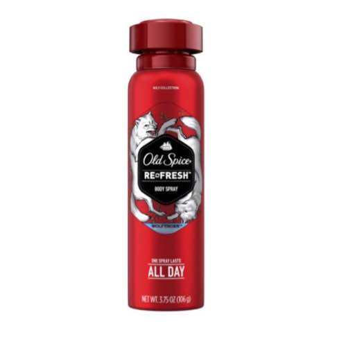 Old Spice ReFresh Deo Body Spray Wolfthorn 3.75oz /106grams