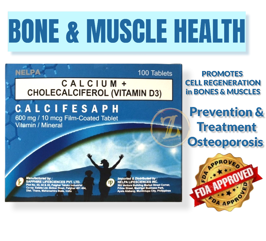 VITAMIN D3 CALCIUM + CHOLECALCIFERON (CALCIFESAPH) 600mg/10mcg Tablet