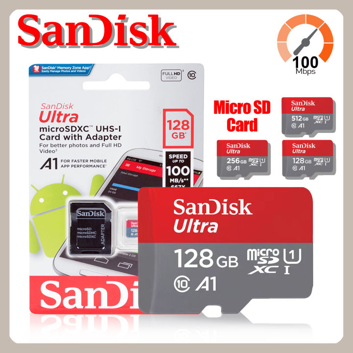 SanDisk Ultra Micro SDXC A1 Series - 128GB to 1TB