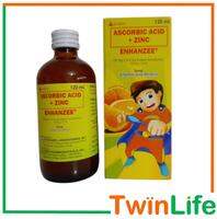 Ascorbic Acid + Zinc Enhancee Syrup 120 ml Vitamin and Mineral Supplement for Children.