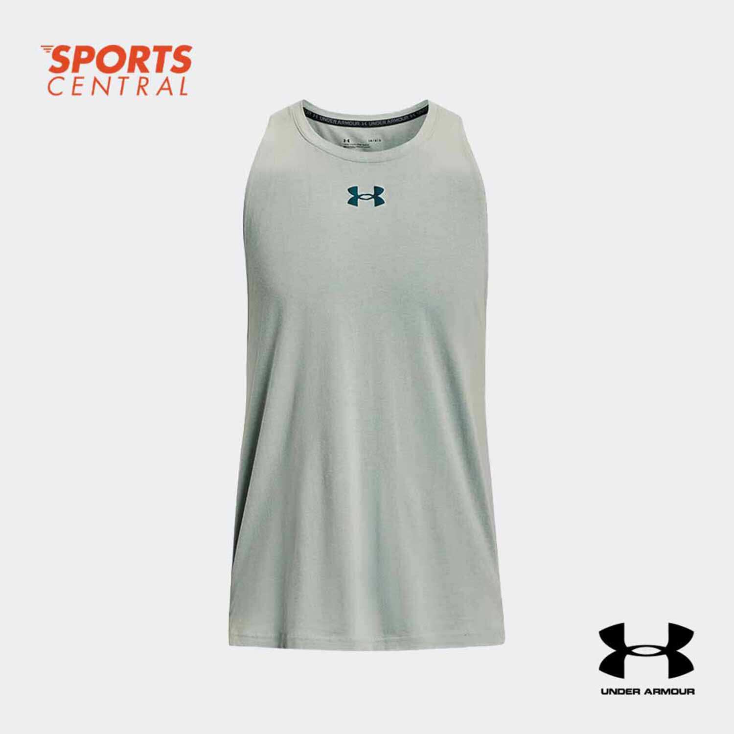 Under Armour Men Baseline Cotton Tank 1361901-781 (Opal Green