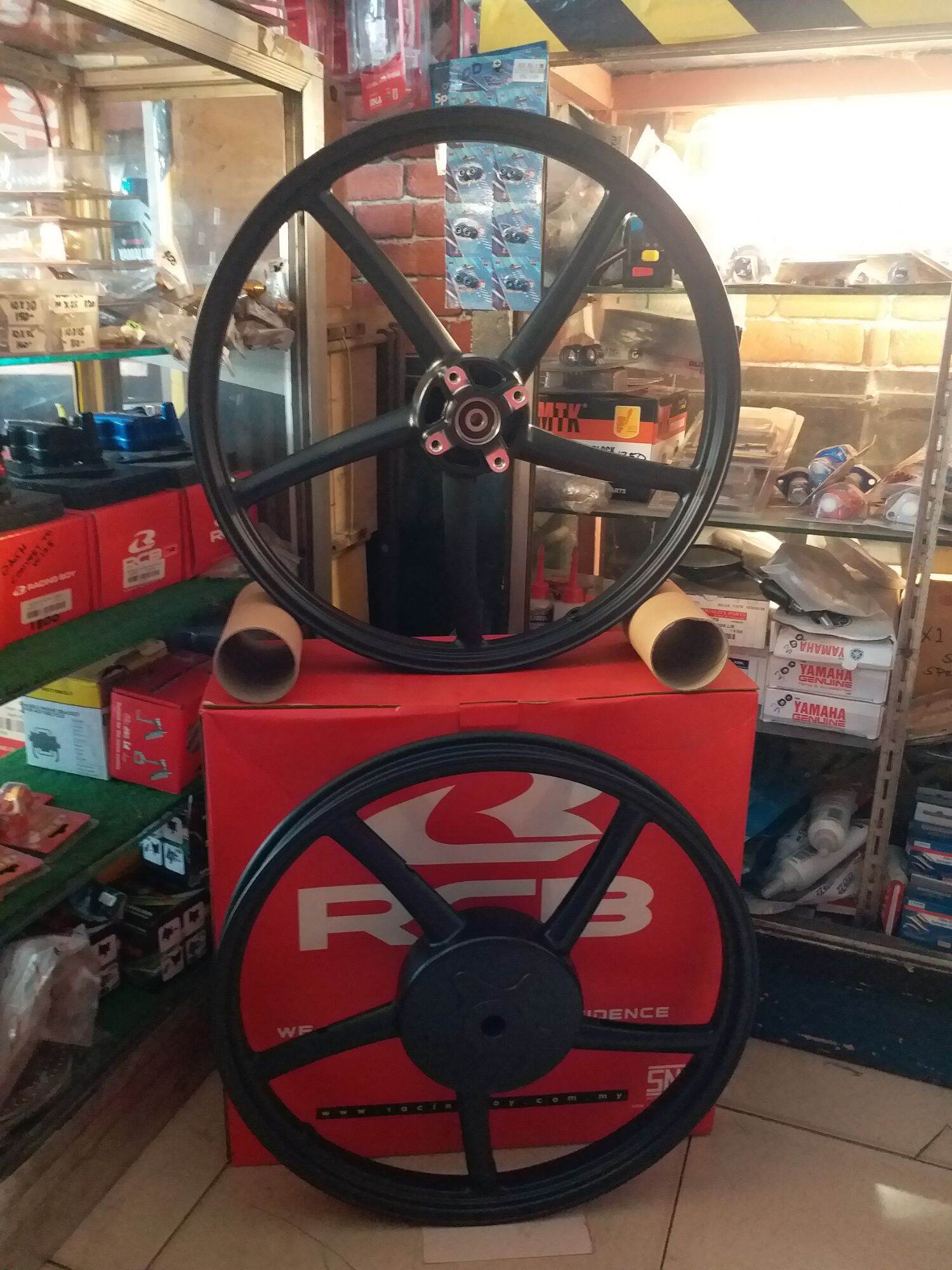 Racing Boy Sports Rim RB5 (5-spoke) Mags for Mio i125/M3, Mio Soul-i, Mio Mxi EGOLC 4-holes F:1.20 R:1.40, 17" X District Motoparts