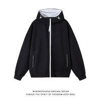 WUKONGYOUHUO | Autumn Color Contrast Hooded Casual Loose Couple Jacket