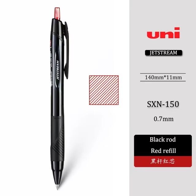 Uni | 1pcs Japan UNI Ballpoint Pen JETSTREAM Quick Drying SXN-150 Medium Oil Pen Multi-color 0.38/0.5/0.7mm School Office Supplies