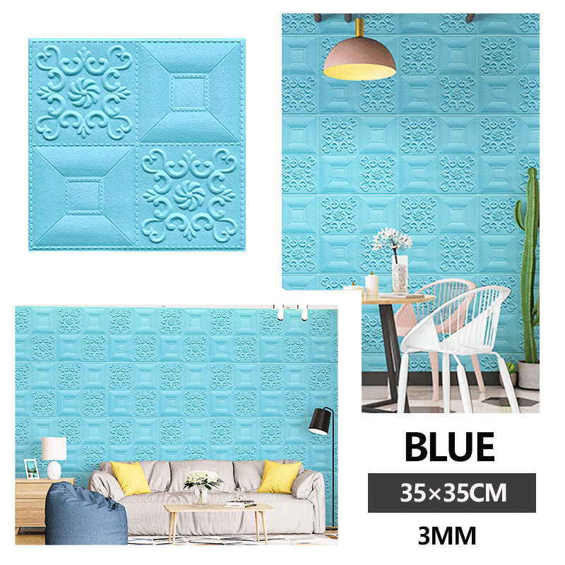 Foam Bricks 3D Self Adhesive Brick ceiling Wall Stickers Waterproof