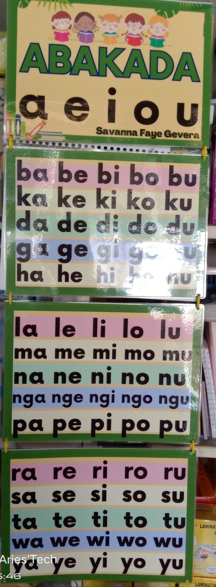 ABAKADA HANGING CHART WITH LAMINATED. 