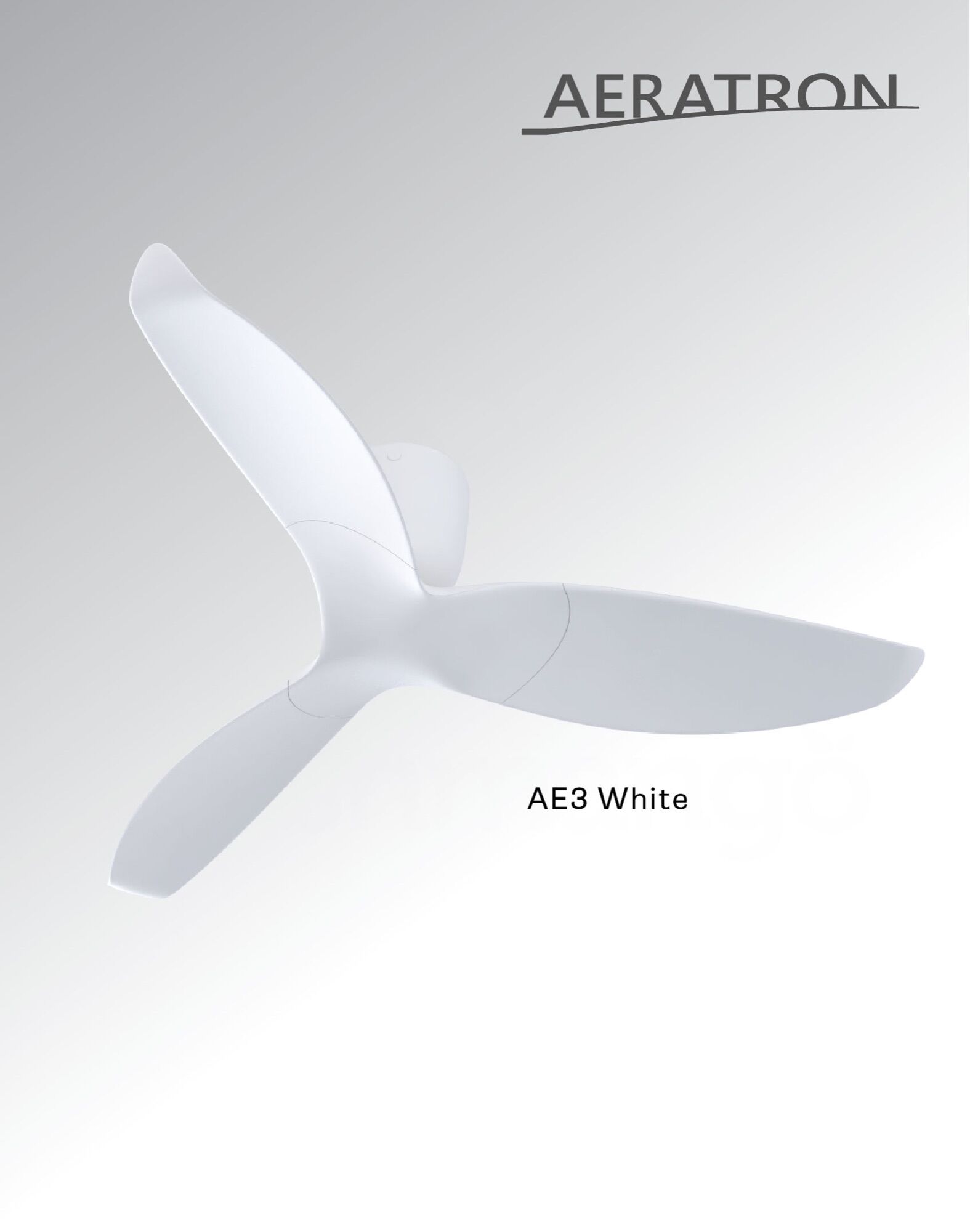 Aeratron 3 Blade White Ceiling Fan | Shelly Lighting