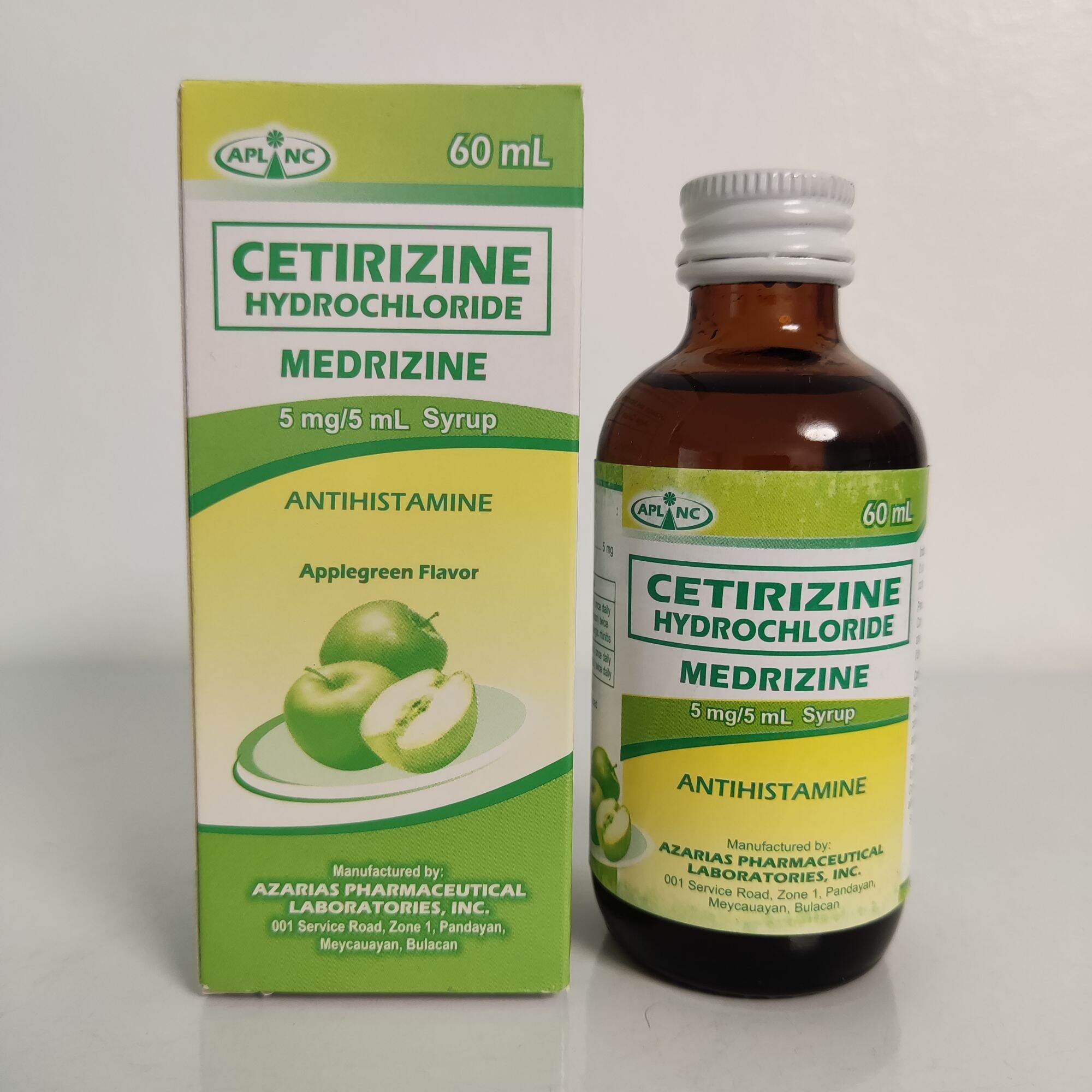 Cetirizine syrup 5mg/5mL 60mL bottle Medrizine (relieve allergy symptoms) Lazada PH