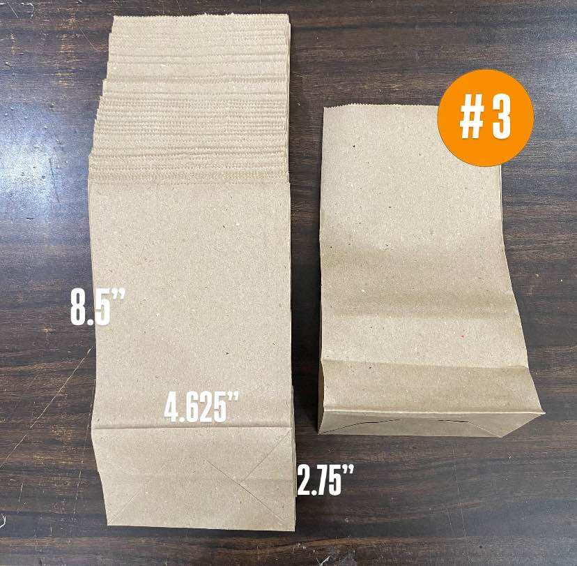 Brown Paper Bag Supot 50pcs #1 #2 #3 #4 #5 #6 Packaging | Lazada PH