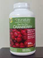 TruNature Cranberry 650mg 140 capsule UTI urinary tract health multivitamin Pacran cran berry supplement