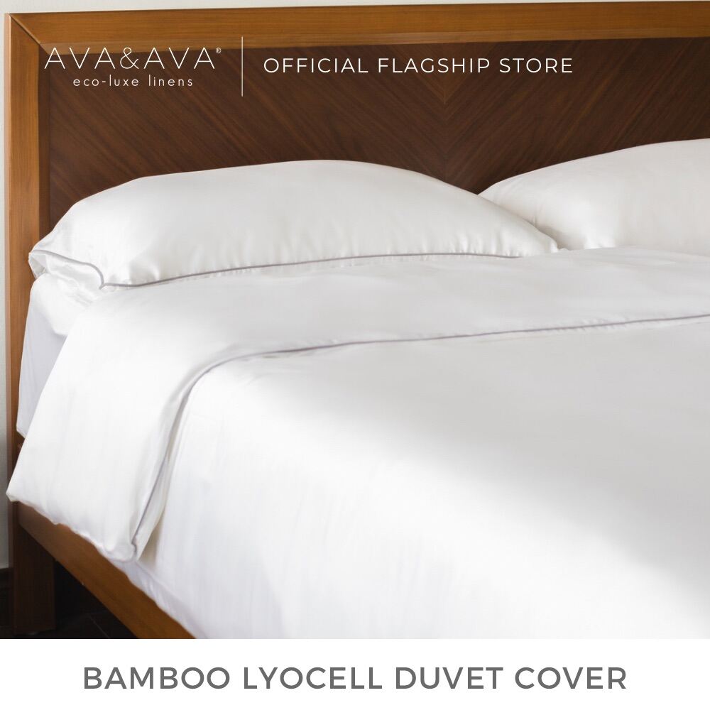 AVA & AVA® 100% Bamboo Lyocell Duvet Cover with Zipper