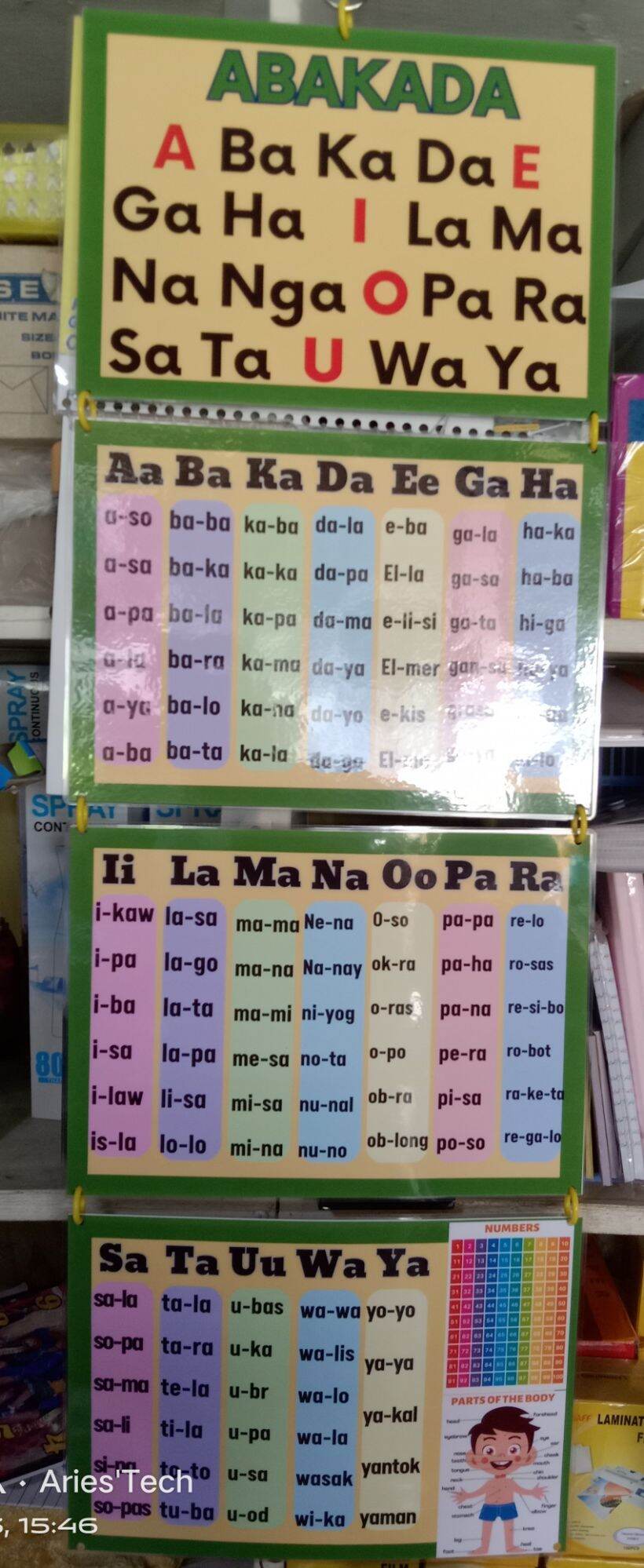 ABAKADA HANGING CHART WITH LAMINATED. 