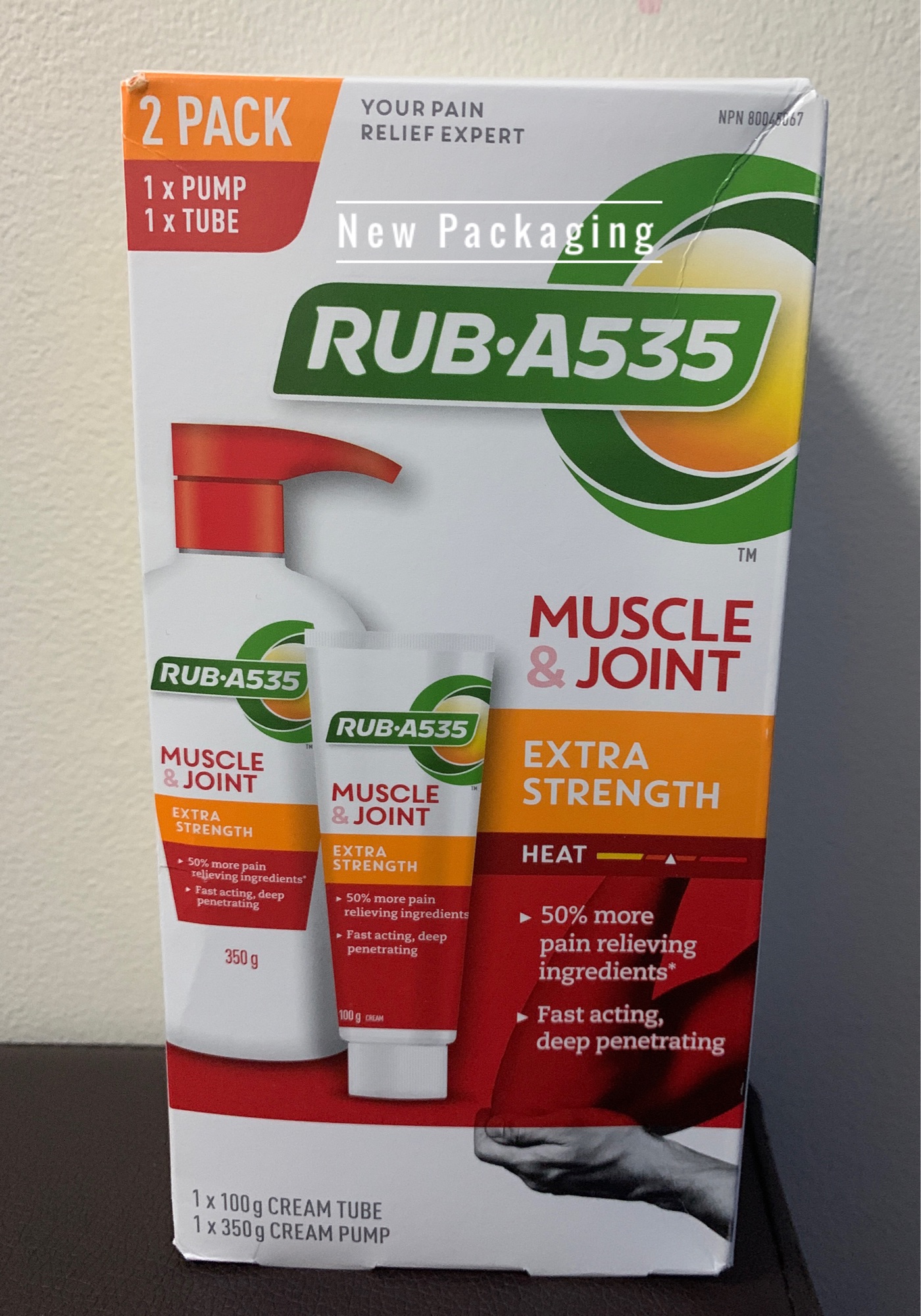 RUB A535 Muscle & Joint Pain Relief Heat Cream, Extra Strength